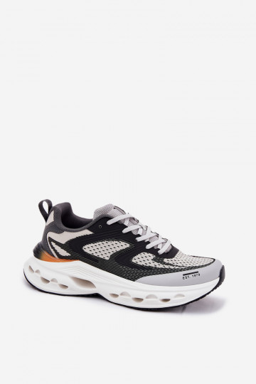 Heren sportieve schoenen met platform Big Star RR174023 Hi-Poly System grijze kleur