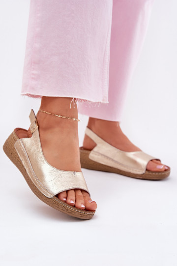 Dames gouden platform sandalen Tai turiciejka L7069-25