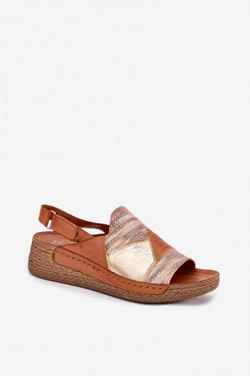 Dames sandalen Dames Op de INig Met Vlecht Het heeftciejka L7067-29 bruine kleur Dames sandalen Dames Op de INig Met Vlecht Het heeftciejka L7067-29 bruine kleur