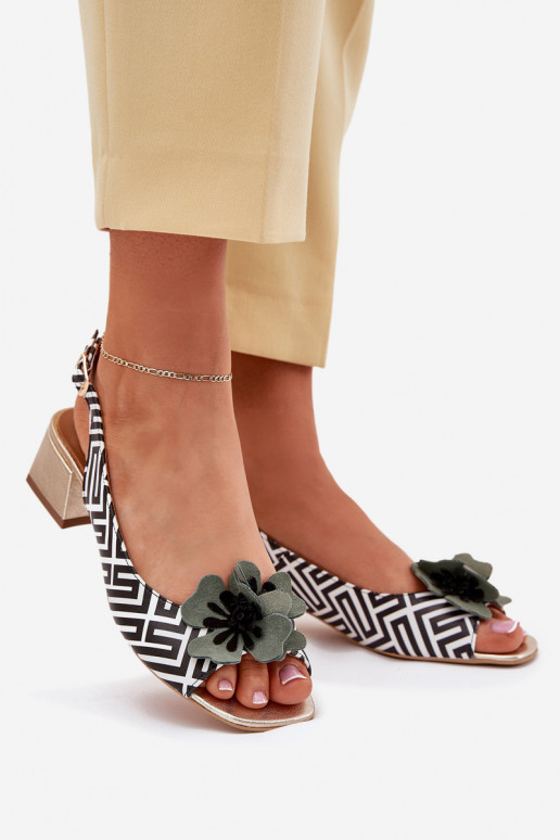 Dames sandalen Dames Op Klok Met sierlijk Een bloem Laura Messi 2973 INit-zInart Dames sandalen Dames Op Klok Met sierlijk Een bloem Laura Messi 2973 INit-zInart