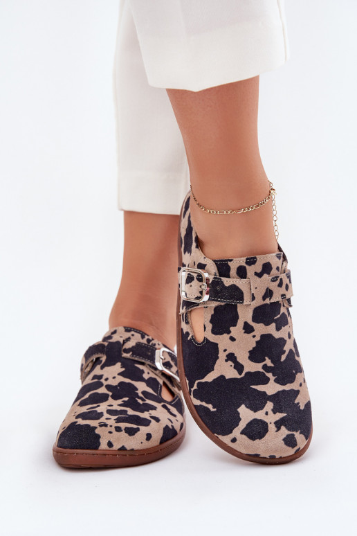 van suède schoenen Barefoot Dames met gespen Łaty Zazoo N1261 bruin-beige van suède schoenen Barefoot Dames met gespen Łaty Zazoo N1261 bruin-beige