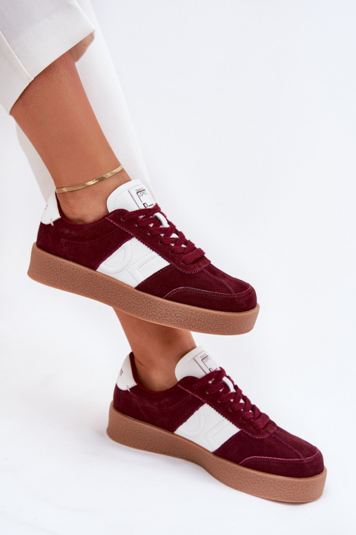 van suède Sneakers model schoenen Dames Daniel Lopez Just Dare SS2D4023 bordeaux van suède Sneakers model schoenen Dames Daniel Lopez Just Dare SS2D4023 bordeaux