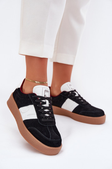 Zwarte suède dames sportschoenen Daniel Lopez Just Dare SS2D4021 2