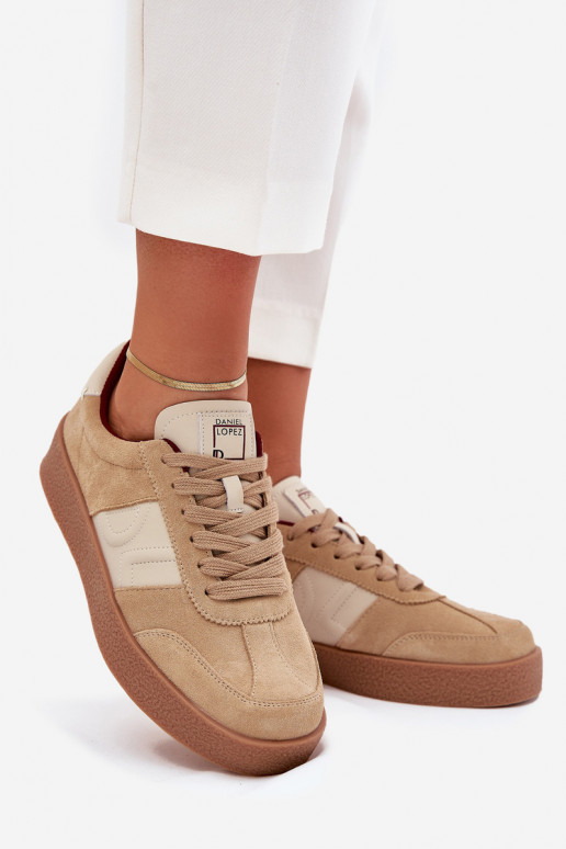 van suède Sneakers model schoenen Dames Daniel Lopez Just Dare SS2D4022 beige van suède Sneakers model schoenen Dames Daniel Lopez Just Dare SS2D4022 beige