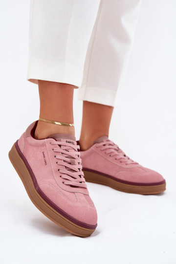 Roze suède dames sportschoenen Daniel Lopez Just Dare SS2D4010