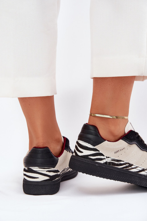 Sneakers model schoenen Dames Daniel Lopez Just Dare SS2D4015 Zebra beige Sneakers model schoenen Dames Daniel Lopez Just Dare SS2D4015 Zebra beige