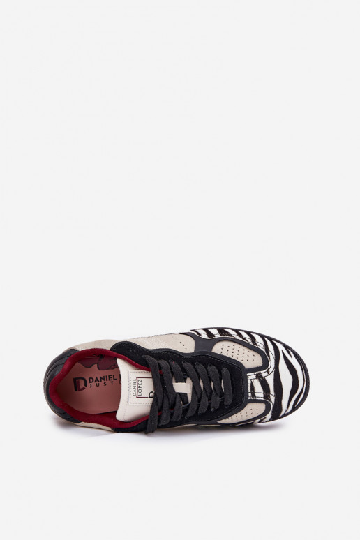 Sneakers model schoenen Dames Daniel Lopez Just Dare SS2D4015 Zebra beige Sneakers model schoenen Dames Daniel Lopez Just Dare SS2D4015 Zebra beige