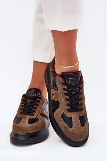 Leren damessportschoenen met plateau Daniel Lopez Just Dare SS2D4001 zwart 2