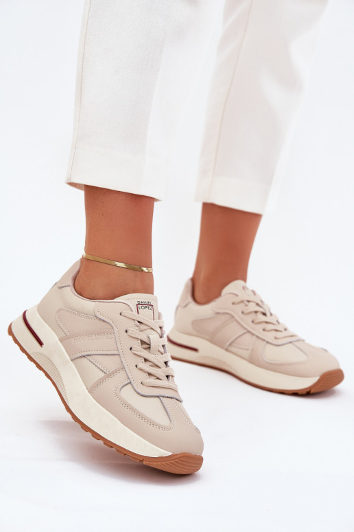 Leer Sneakers Daniel Lopez Just Dare SS2D4043 beige