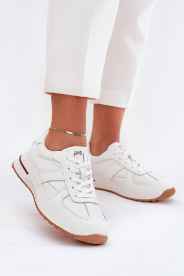 Leren damessportschoenen Daniel Lopez Just Dare SS2D4042 wit 2