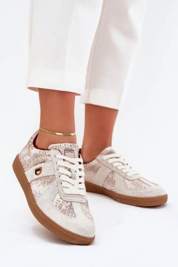 Damessportschoenen Daniel Lopez Just Dare SS2D4032 met dierenprint zandkleur
