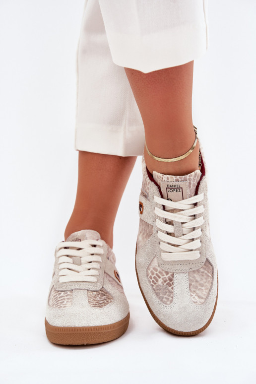 Sneakers model schoenen Dames Daniel Lopez Just Dare SS2D4032 Dierlijk patroon beige Sneakers model schoenen Dames Daniel Lopez Just Dare SS2D4032 Dierlijk patroon beige