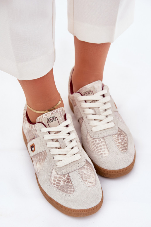 Sneakers model schoenen Dames Daniel Lopez Just Dare SS2D4032 Dierlijk patroon beige Sneakers model schoenen Dames Daniel Lopez Just Dare SS2D4032 Dierlijk patroon beige