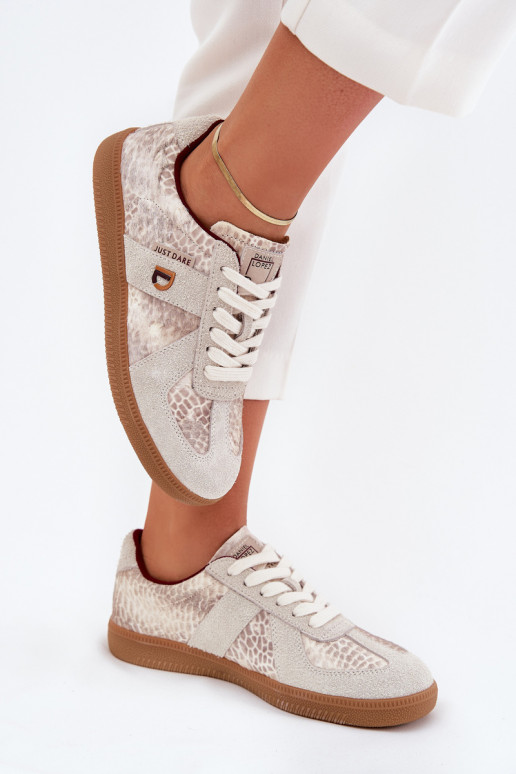 Sneakers model schoenen Dames Daniel Lopez Just Dare SS2D4032 Dierlijk patroon beige Sneakers model schoenen Dames Daniel Lopez Just Dare SS2D4032 Dierlijk patroon beige