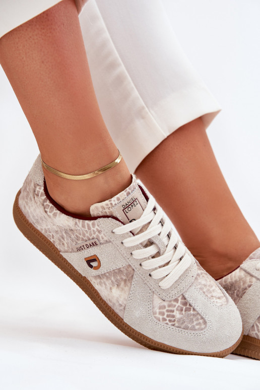 Sneakers model schoenen Dames Daniel Lopez Just Dare SS2D4032 Dierlijk patroon beige Sneakers model schoenen Dames Daniel Lopez Just Dare SS2D4032 Dierlijk patroon beige