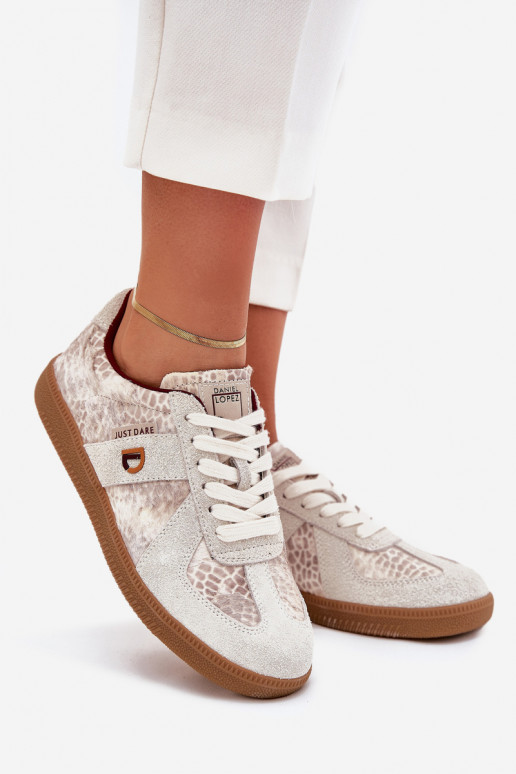 Sneakers model schoenen Dames Daniel Lopez Just Dare SS2D4032 Dierlijk patroon beige Sneakers model schoenen Dames Daniel Lopez Just Dare SS2D4032 Dierlijk patroon beige