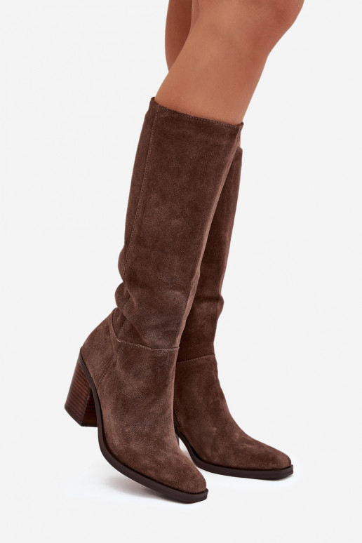 van suède laarzen met hakken Slot bruine kleur Lissara van suède laarzen met hakken Slot bruine kleur Lissara