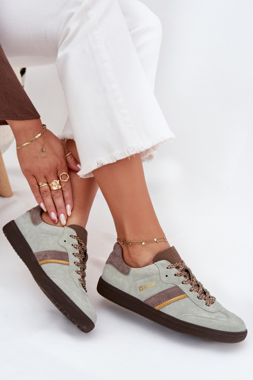 van suède Laag Sneakers model schoenen Dames Big Star SS274678 HI-POLY SYSTEM mint kleuren van suède Laag Sneakers model schoenen Dames Big Star SS274678 HI-POLY SYSTEM mint kleuren