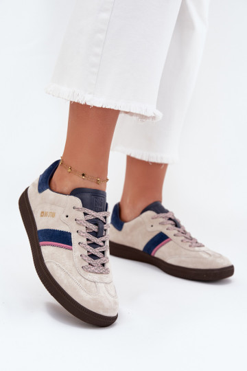 Dames lage suède sneakers Big Star SS274679 HI-POLY SYSTEM, grijs 2