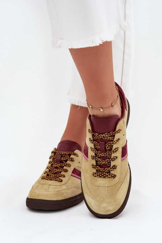 van suède Laag Sneakers model schoenen Dames Big Star SS274680 HI-POLY SYSTEM Limoen van suède Laag Sneakers model schoenen Dames Big Star SS274680 HI-POLY SYSTEM Limoen