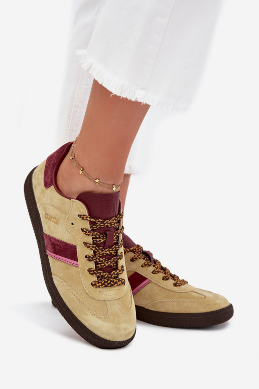 van suède Laag Sneakers model schoenen Dames Big Star SS274680 HI-POLY SYSTEM Limoen van suède Laag Sneakers model schoenen Dames Big Star SS274680 HI-POLY SYSTEM Limoen