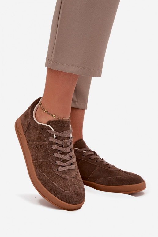 van suède Sneakers model schoenen Dames Big Star SS274676 HI-POLY SYSTEM bruine kleur van suède Sneakers model schoenen Dames Big Star SS274676 HI-POLY SYSTEM bruine kleur