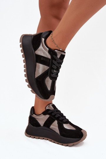 van suède Sneakers model schoenen Dames opInarmen met platform Big Star OO274A217 HI-POLY SYSTEM zInart