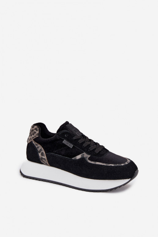 van suède Sneakers model schoenen Dames Big Star OO274A312 HI-POLY SYSTEM zInart met luipaardbontpatronen van suède Sneakers model schoenen Dames Big Star OO274A312 HI-POLY SYSTEM zInart met luipaardbontpatronen