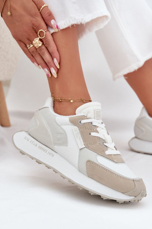 Leer Sneakers model schoenen Dames Big Star OO274563 Hi-Poly System Initte kleur