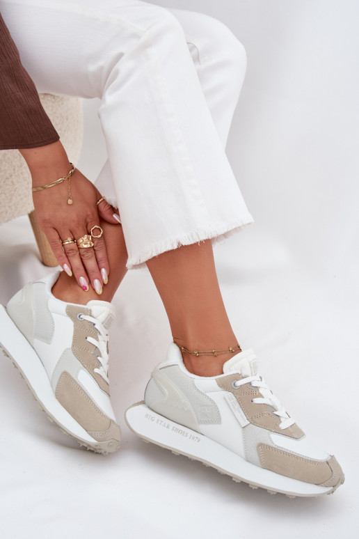 Leer Sneakers model schoenen Dames Big Star OO274563 Hi-Poly System Initte kleur