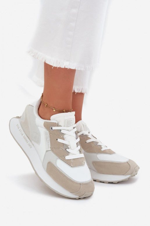 Leer Sneakers model schoenen Dames Big Star OO274563 Hi-Poly System Initte kleur