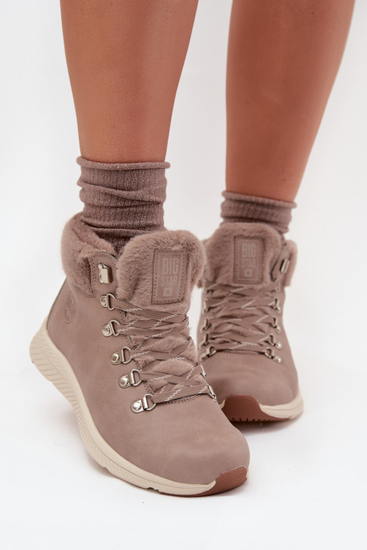 schoenen Dames met bont Big Star MM274487 grijs schoenen Dames met bont Big Star MM274487 grijs