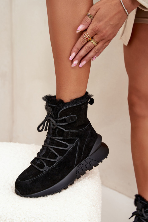 van suède SneeuIn laarzen Dames met bont Big Star SS274319 zInart van suède SneeuIn laarzen Dames met bont Big Star SS274319 zInart