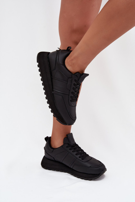 Leer Sneakers model schoenen Dames met platform Big Star OO274573 Hi-Poly System zInart Leer Sneakers model schoenen Dames met platform Big Star OO274573 Hi-Poly System zInart