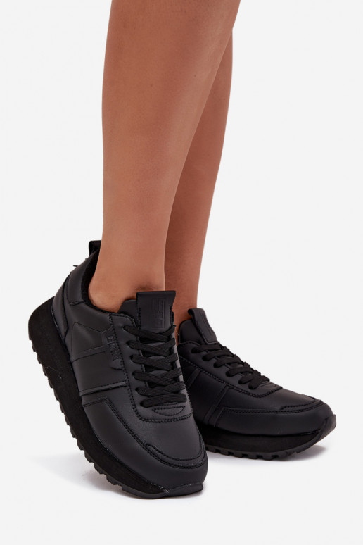 Leer Sneakers model schoenen Dames met platform Big Star OO274573 Hi-Poly System zInart Leer Sneakers model schoenen Dames met platform Big Star OO274573 Hi-Poly System zInart