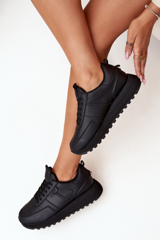 Leer Sneakers model schoenen Dames met platform Big Star OO274573 Hi-Poly System zInart Leer Sneakers model schoenen Dames met platform Big Star OO274573 Hi-Poly System zInart