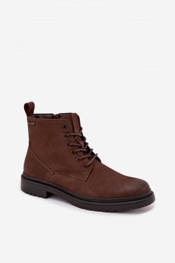 Odinnen warme herenschoenen Big Star OO174149 chocolade kleur
