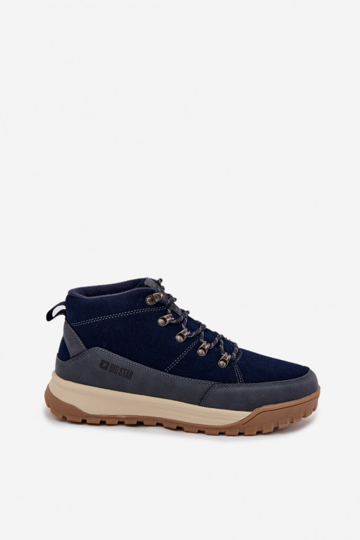 van suède Inandelschoenen Het heeftnnen Big Star SS174264 donkerblauIn van suède Inandelschoenen Het heeftnnen Big Star SS174264 donkerblauIn