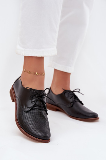 Leer schoenen Dames Elegante stijl met veters Zazoo 4238 zInart 2