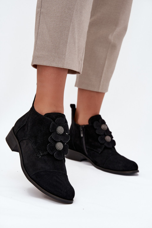 van suède schoenen Dames Met sierlijki met bloemmotievenkami Zazoo 3080 zInart van suède schoenen Dames Met sierlijki met bloemmotievenkami Zazoo 3080 zInart