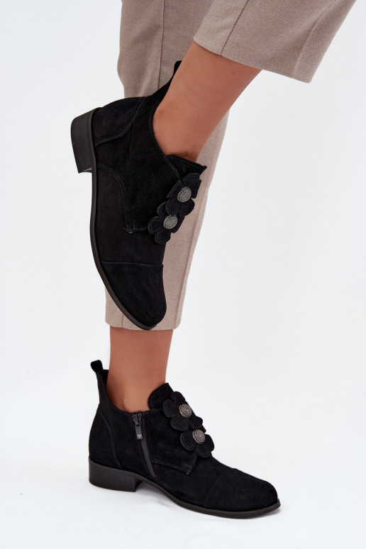 van suède schoenen Dames Met sierlijki met bloemmotievenkami Zazoo 3080 zInart van suède schoenen Dames Met sierlijki met bloemmotievenkami Zazoo 3080 zInart