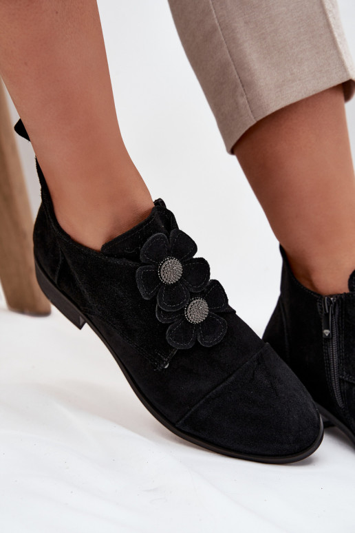 van suède schoenen Dames Met sierlijki met bloemmotievenkami Zazoo 3080 zInart van suède schoenen Dames Met sierlijki met bloemmotievenkami Zazoo 3080 zInart