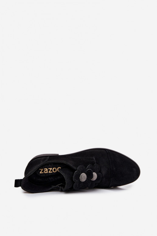 van suède schoenen Dames Met sierlijki met bloemmotievenkami Zazoo 3080 zInart van suède schoenen Dames Met sierlijki met bloemmotievenkami Zazoo 3080 zInart