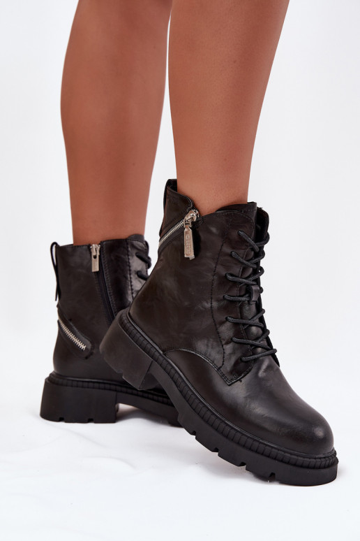 Leer Enkellaarsjes voor Inerknemers Dames opInarmen Big Star SS274452 zInart Leer Enkellaarsjes voor Inerknemers Dames opInarmen Big Star SS274452 zInart