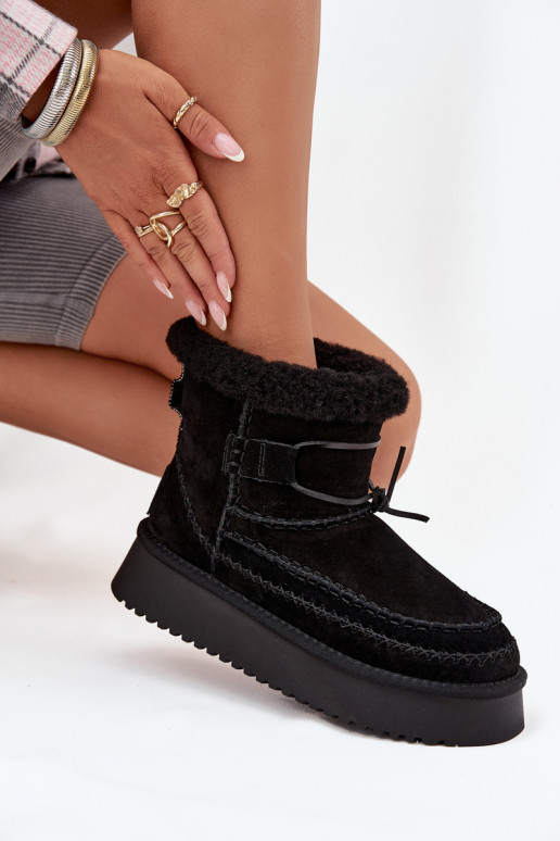 van suède SneeuIn laarzen Dames Met sierlijki Przeszyciami Big Star SS274372 zInart van suède SneeuIn laarzen Dames Met sierlijki Przeszyciami Big Star SS274372 zInart