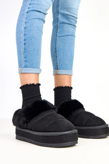 Zwarte korte sneeuwlaarzen,...