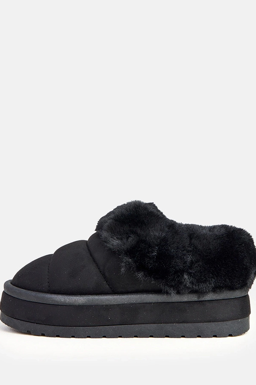 Zwarte korte sneeuwlaarzen, gevoerd...