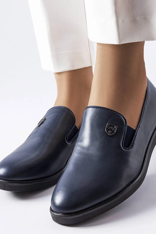 Donkerblauwe platte instappers Concord Donkerblauwe platte instappers Concord