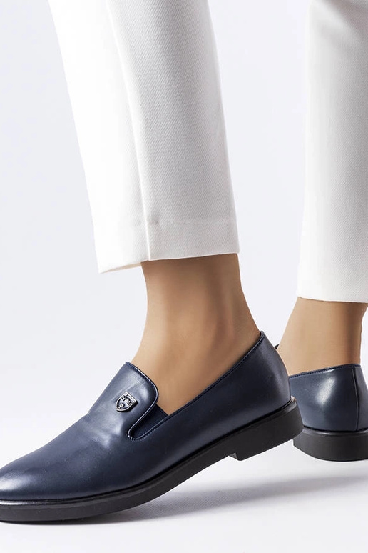 Donkerblauwe platte instappers Concord Donkerblauwe platte instappers Concord