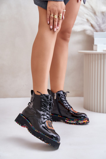 met lakeffect Laarzen schoenen Dames Opar het kasteel Leer Artiker 55C0517 zInart 2